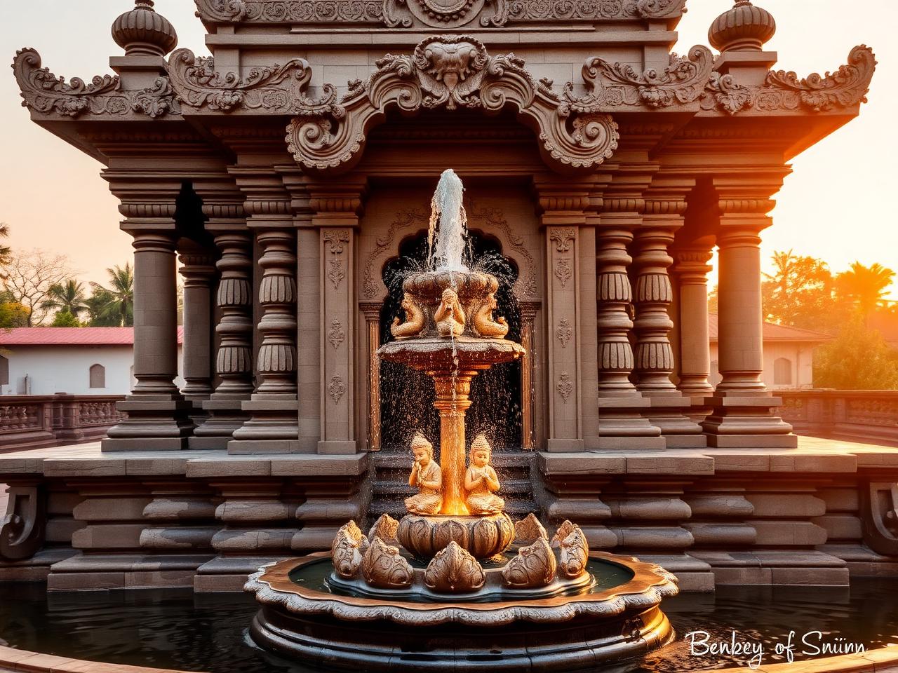 Devotional Lotus Fountain